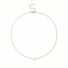 将图片加载到图库查看器，Simple Exquisite Heart-Shaped Pendant Alloy Necklace
