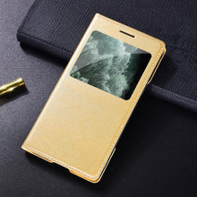 Load image into Gallery viewer, Simple Flip Ultra Thin Window Cover Leather Phone Case For iPhone 14 13 12 11 Pro Mini Luxury Leather Wallet Case Flip Cover Classic Simple iphone case
