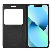 Load image into Gallery viewer, Simple Flip Ultra Thin Window Cover Leather Phone Case For iPhone 14 13 12 11 Pro Mini Luxury Leather Wallet Case Flip Cover Classic Simple iphone case
