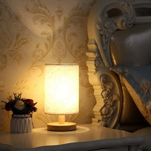 将图片加载到图库查看器，Simple Modern Table Lamp Bedroom Study Bedside Lamp 5V-220v Dimming Solid Wood Creative Birthday Gift Night Light Decorative Table Lamp Cute Study Lamps for Bedroom Décor
