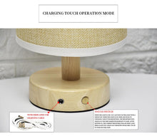 将图片加载到图库查看器，Simple Modern Table Lamp Bedroom Study Bedside Lamp 5V-220v Dimming Solid Wood Creative Birthday Gift Night Light Decorative Table Lamp Cute Study Lamps for Bedroom Décor
