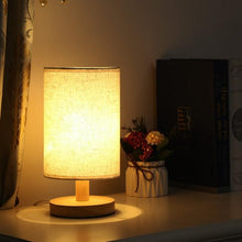 将图片加载到图库查看器，Simple Modern Table Lamp Bedroom Study Bedside Lamp 5V-220v Dimming Solid Wood Creative Birthday Gift Night Light Decorative Table Lamp Cute Study Lamps for Bedroom Décor
