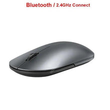 将图片加载到图库查看器，Simple Modern White/Black Wireless Bluetooth USB Connection Optical Mouse For Laptop PC Portable Slim Rechargeable Mouse Computer Mouse
