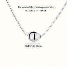 Load image into Gallery viewer, Simple Retro Bohemian Style 925 Sterling Silver Necklace with Small Ball Pendant
