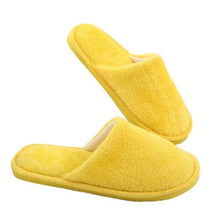 将图片加载到图库查看器，Simple Solid Soft Plush Slippers For Men And Women Winter Warm Indoor Non-slip Slippers Shoes Comfortable Memory Foam Slippers For Women's And Men's Casual House Shoes
