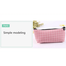Load image into Gallery viewer, Simple Striped Color Design Pencil Cases For Students Retro Large Capacity Stationery School Pouch
