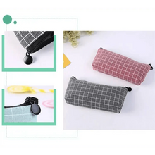 Load image into Gallery viewer, Simple Striped Color Design Pencil Cases For Students Retro Large Capacity Stationery School Pouch
