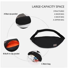 将图片加载到图库查看器，Simple Style Fanny Pack for Running Cycling Workout Men Women Waist Pouch Bag Black Classic  Women Belt Bag Pouch For Money Phone Black Bum Hip Bag
