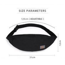 将图片加载到图库查看器，Simple Style Fanny Pack for Running Cycling Workout Men Women Waist Pouch Bag Black Classic  Women Belt Bag Pouch For Money Phone Black Bum Hip Bag

