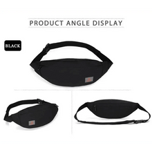 将图片加载到图库查看器，Simple Style Fanny Pack for Running Cycling Workout Men Women Waist Pouch Bag Black Classic  Women Belt Bag Pouch For Money Phone Black Bum Hip Bag
