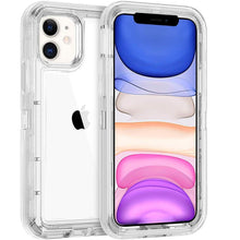 将图片加载到图库查看器，Simple Transparent White iPhone 11 12 13 Pro Max Phone Case MINI XR XS X XSMAX SE 6 7 8 Plus Transparent Shockproof Armor Glossy Case Phone Cover Heavy Duty Protective Dual Layer Shockproof Case with Hard Bumper Soft  Back
