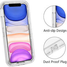 将图片加载到图库查看器，Simple Transparent White iPhone 11 12 13 Pro Max Phone Case MINI XR XS X XSMAX SE 6 7 8 Plus Transparent Shockproof Armor Glossy Case Phone Cover Heavy Duty Protective Dual Layer Shockproof Case with Hard Bumper Soft  Back
