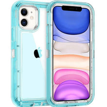 将图片加载到图库查看器，Simple Transparent White iPhone 11 12 13 Pro Max Phone Case MINI XR XS X XSMAX SE 6 7 8 Plus Transparent Shockproof Armor Glossy Case Phone Cover Heavy Duty Protective Dual Layer Shockproof Case with Hard Bumper Soft  Back
