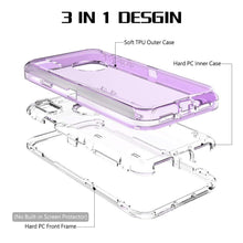 将图片加载到图库查看器，Simple Transparent White iPhone 11 12 13 Pro Max Phone Case MINI XR XS X XSMAX SE 6 7 8 Plus Transparent Shockproof Armor Glossy Case Phone Cover Heavy Duty Protective Dual Layer Shockproof Case with Hard Bumper Soft  Back
