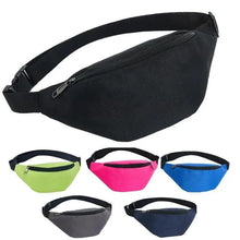 将图片加载到图库查看器，Simple Waterproof Chest Bag Unisex Fanny Pack Ladies Waist Pack Black Retro Style Women's Travel And Outdoor Waist Belt Bag
