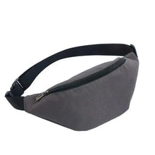 将图片加载到图库查看器，Simple Waterproof Chest Bag Unisex Fanny Pack Ladies Waist Pack Black Retro Style Women's Travel And Outdoor Waist Belt Bag
