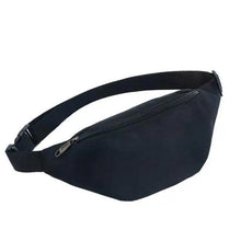 将图片加载到图库查看器，Simple Waterproof Chest Bag Unisex Fanny Pack Ladies Waist Pack Black Retro Style Women's Travel And Outdoor Waist Belt Bag
