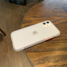 Load image into Gallery viewer, Simple White Camera Shockproof Silicone Phone Case For iPhone 13 Pro Max 14 Pro Protect Cover For Men Modern Translucent Back Cover Mobile case Compatible with iPhone
