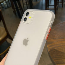 Load image into Gallery viewer, Simple White Camera Shockproof Silicone Phone Case For iPhone 13 Pro Max 14 Pro Protect Cover For Men Modern Translucent Back Cover Mobile case Compatible with iPhone
