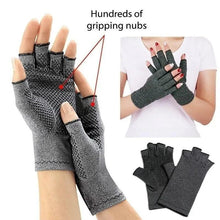 将图片加载到图库查看器，Simple Winter Arthritis Gloves Unisex Classic Anti Arthritis Therapy Gloves Compression  Fingerless Gloves

