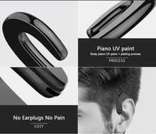 Load image into Gallery viewer, Single Bluetooth Office Headphone Exquisite Painless Wearing Earphone Wireless Noise Cancelling Earbuds Handsfree Bone Conduction Headset Wireless Over Ear Hooks Earbuds Ergonomic Design Headphones with Mic

