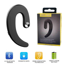 Load image into Gallery viewer, Single Bluetooth Office Headphone Exquisite Painless Wearing Earphone Wireless Noise Cancelling Earbuds Handsfree Bone Conduction Headset Wireless Over Ear Hooks Earbuds Ergonomic Design Headphones with Mic
