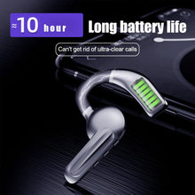 将图片加载到图库查看器，Single-Ear Sports Waterproof Car Earphone Ultra Standby Bluetooth-Compatible Headset Bone Conduction Ear Hook Headphone Sports Headphones Wired Gaming Earbuds Monitor Earphones with Mic, Stereo Sound Volume Control and Detachable Microphone
