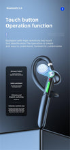Load image into Gallery viewer, Single Wireless Bluetooth 5.0 Headset Handsfree HIFI Fingerprint Touch Hanging Ear Earphone for iPhone Waterproof Earpiece Ear Wireless Bluetooth Sport Headphones
