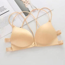 Load image into Gallery viewer, Sizzling Back Beautify Ladies Front Closure Wire Free Fashion Bra Padded Lingerie Bralette Gather Push Up Seamless Bra For Female
