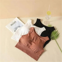 将图片加载到图库查看器，Sizzling Sports Bra For Women Solid Yoga Top Fitness Pad Bra Girl Active Wear Workout Running Sportswear Breathable Soft Bra
