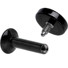Load image into Gallery viewer, 1/4 Black IP 4mm Circle Internal Thread Daith Cartilage Tragus
