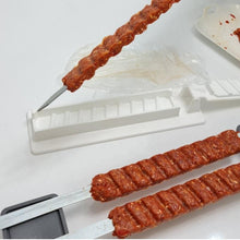 将图片加载到图库查看器，Skewers Kebab Maker Grill Barbecue Stringer Box Machine Beef Meat Vegetables Grill Outdoor BBQ Gadget Useful BBQ Accessories  Non-Sticky Barbecue Manual Skewer Press Food Grade Grill Kitchen Accessories
