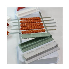 将图片加载到图库查看器，Skewers Kebab Maker Grill Barbecue Stringer Box Machine Beef Meat Vegetables Grill Outdoor BBQ Gadget Useful BBQ Accessories  Non-Sticky Barbecue Manual Skewer Press Food Grade Grill Kitchen Accessories
