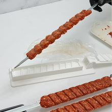 将图片加载到图库查看器，Skewers Kebab Maker Grill Barbecue Stringer Box Machine Beef Meat Vegetables Grill Outdoor BBQ Gadget Useful BBQ Accessories  Non-Sticky Barbecue Manual Skewer Press Food Grade Grill Kitchen Accessories
