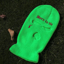 将图片加载到图库查看器，Ski Mask Knitted Face Cover Winter Balaclava Full Face Mask for Outdoor Sports 3 Hole Balaclava Party Mask Limited Embroidery Knit Hat Full Face Cover Balaclava Hats Funny Party Embroidery Beanies Caps Hole Knitted Full Face Cover
