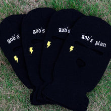 将图片加载到图库查看器，Ski Mask Knitted Face Cover Winter Balaclava Full Face Mask for Outdoor Sports 3 Hole Balaclava Party Mask Limited Embroidery Knit Hat Full Face Cover Balaclava Hats Funny Party Embroidery Beanies Caps Hole Knitted Full Face Cover
