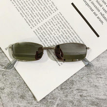 Load image into Gallery viewer, Slender Square Sunglasses Retro Metal Frame Square Sunglasses  Small Vintage &amp; Retro Style Sunglasses Shades Of Rectangle Sunglasses For Women Classic Vintage &amp; Metal Square Frame Sun Glasses Eyewear For Men &amp; Women
