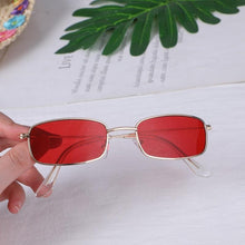 Load image into Gallery viewer, Slender Square Sunglasses Retro Metal Frame Square Sunglasses  Small Vintage &amp; Retro Style Sunglasses Shades Of Rectangle Sunglasses For Women Classic Vintage &amp; Metal Square Frame Sun Glasses Eyewear For Men &amp; Women
