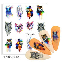 Load image into Gallery viewer, Sliders For Nails Winter Nail Stickers Elk Wolf Animal Sticker Figure Art Transfer Flowers Butterflies Watermark Water Slider Art Nail Stickers Sexy Girl Designs Comics Water Transfer Decals Manicure Lips Nail Art Decorations Slider Nail Art Stickers
