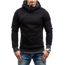 Load image into Gallery viewer, Slim Fit Men's Jacket Male Hip Hop Jackets Men's Hooded Pullover Jackets Diagonal Jackets Thicken Sports Outdoor Clothing Black  Collar Stylish Jacket For Men Classic Design Warm Winter Jackets For Men
