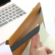 将图片加载到图库查看器，Slim Leather Unique Design Pencil Case Book Holder Pouch With Elastic Band For Notebook Fashion School Pen Case
