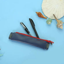 将图片加载到图库查看器，Slim Leather Unique Design Pencil Case Book Holder Pouch With Elastic Band For Notebook Fashion School Pen Case
