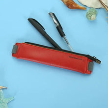 将图片加载到图库查看器，Slim Leather Unique Design Pencil Case Book Holder Pouch With Elastic Band For Notebook Fashion School Pen Case
