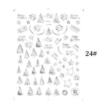 将图片加载到图库查看器，Sliver Bronzing Christmas Slider Nail Art 3D Decals Decoration Snowflake Nail Art Sticker Manicures Transfer Foil Xmas Gift  Nails Snowflake Nail Art Stickers Decals Christmas Nail 3D Self Adhesive Nail Stickers for Acrylic Nails Snowflake
