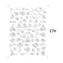 将图片加载到图库查看器，Sliver Bronzing Christmas Slider Nail Art 3D Decals Decoration Snowflake Nail Art Sticker Manicures Transfer Foil Xmas Gift  Nails Snowflake Nail Art Stickers Decals Christmas Nail 3D Self Adhesive Nail Stickers for Acrylic Nails Snowflake
