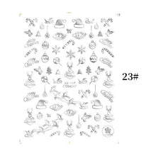 将图片加载到图库查看器，Sliver Bronzing Christmas Slider Nail Art 3D Decals Decoration Snowflake Nail Art Sticker Manicures Transfer Foil Xmas Gift  Nails Snowflake Nail Art Stickers Decals Christmas Nail 3D Self Adhesive Nail Stickers for Acrylic Nails Snowflake
