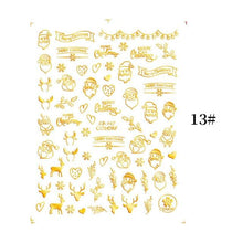 将图片加载到图库查看器，Sliver Bronzing Christmas Slider Nail Art 3D Decals Decoration Snowflake Nail Art Sticker Manicures Transfer Foil Xmas Gift  Nails Snowflake Nail Art Stickers Decals Christmas Nail 3D Self Adhesive Nail Stickers for Acrylic Nails Snowflake
