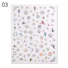 将图片加载到图库查看器，Sliver Bronzing Christmas Slider Nail Art 3D Decals Decoration Snowflake Nail Art Sticker Manicures Transfer Foil Xmas Gift  Nails Snowflake Nail Art Stickers Decals Christmas Nail 3D Self Adhesive Nail Stickers for Acrylic Nails Snowflake
