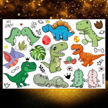 Load image into Gallery viewer, Small 3D Dinosaur Temporary Sticker Tattoos Colorful Tiny Tattoos For Party Children
