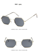 Load image into Gallery viewer, Small Frame Sunglasses For Women Small Square Polarized Sunglasses for Men and Women Polygon Mirrored Retro Shape Metal Design Sun Glasses for Men New Fashionable Ocean Lens
